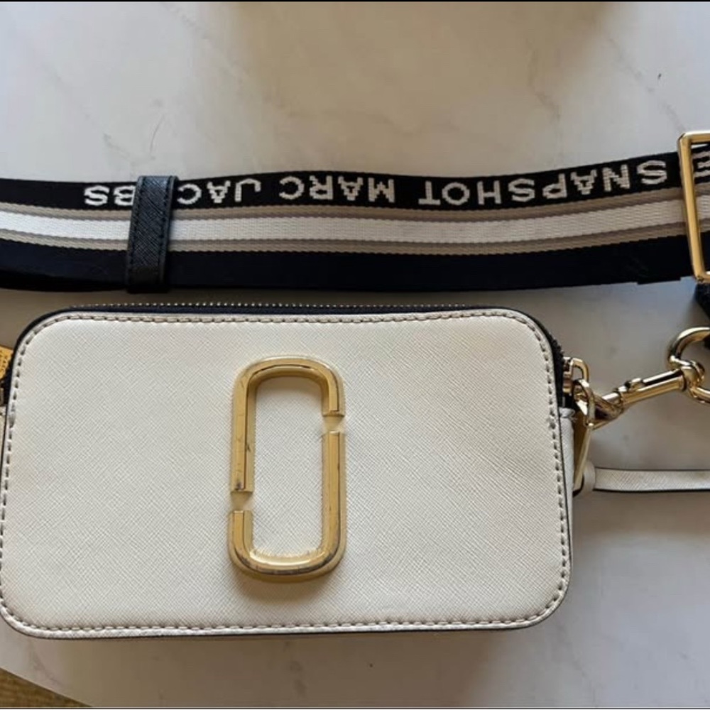 Marc Jacobs Cream Crossbody with Gold Hardware